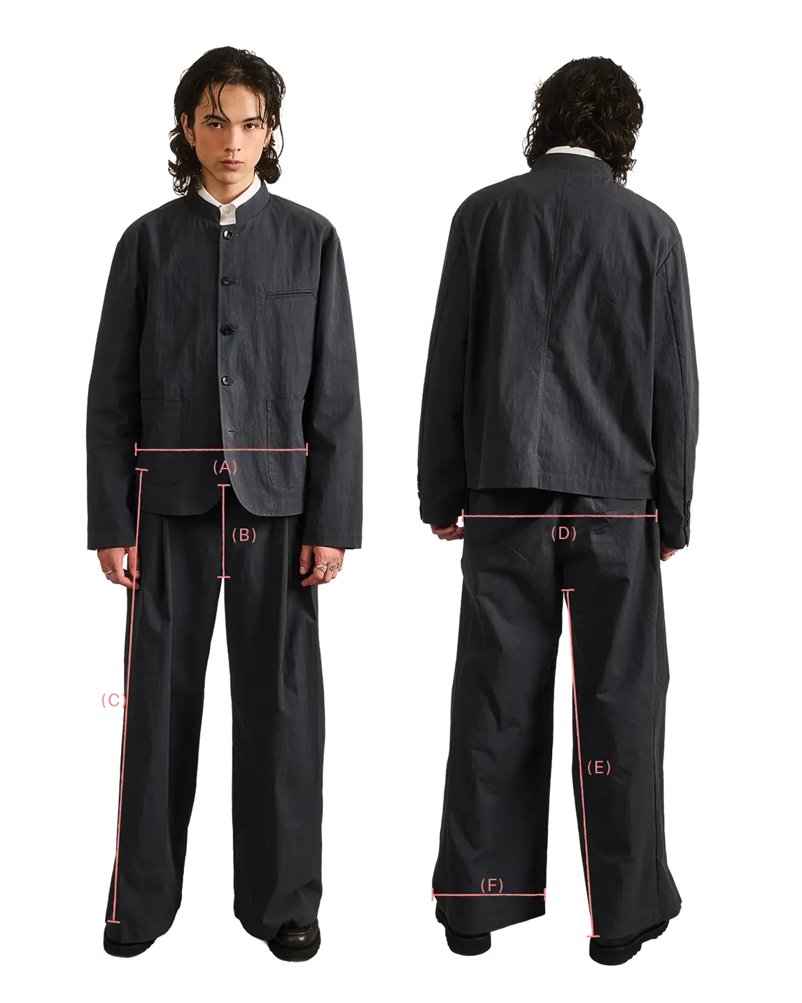 OLIVE HANBOK CHINO PANTS measurement guide