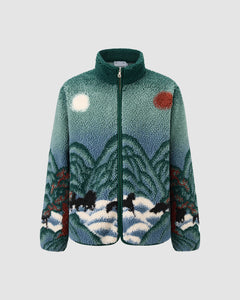 TEAL FIVE PEAKS FLEECE
