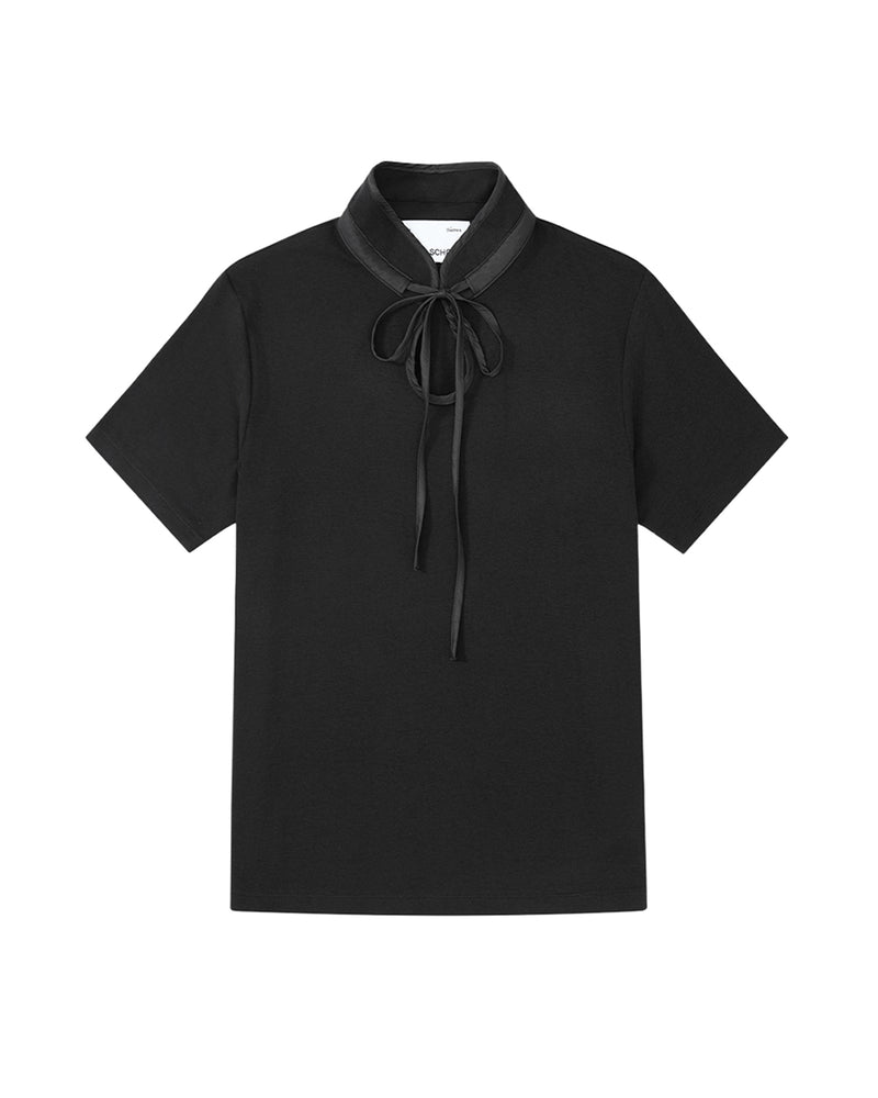 BLACK RIBBON TIE POLO
