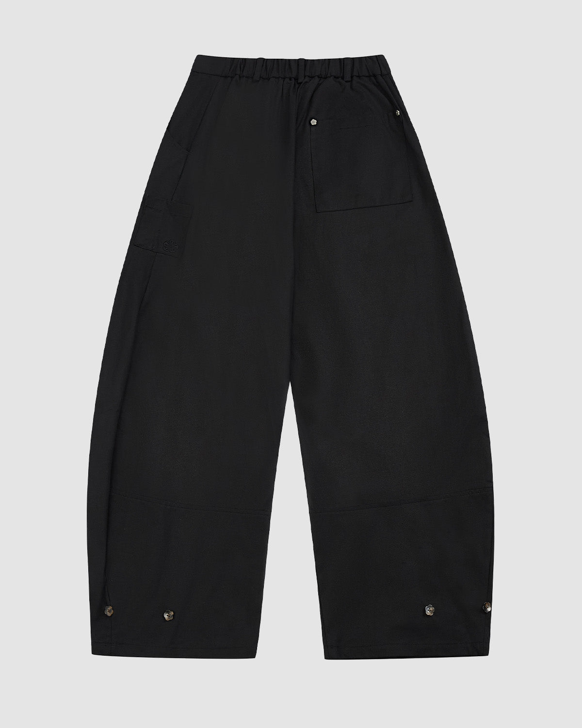 BLACK HANBOK BALLOON PANTS - BACK