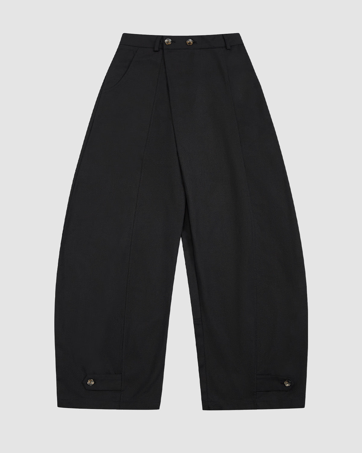 BLACK HANBOK BALLOON PANTS - FRONT