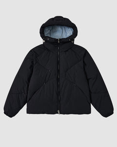 BLACK SKY BLUE ORIGAMI PUFFER