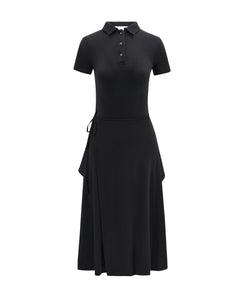 BLACK CINDY POLO DRESS