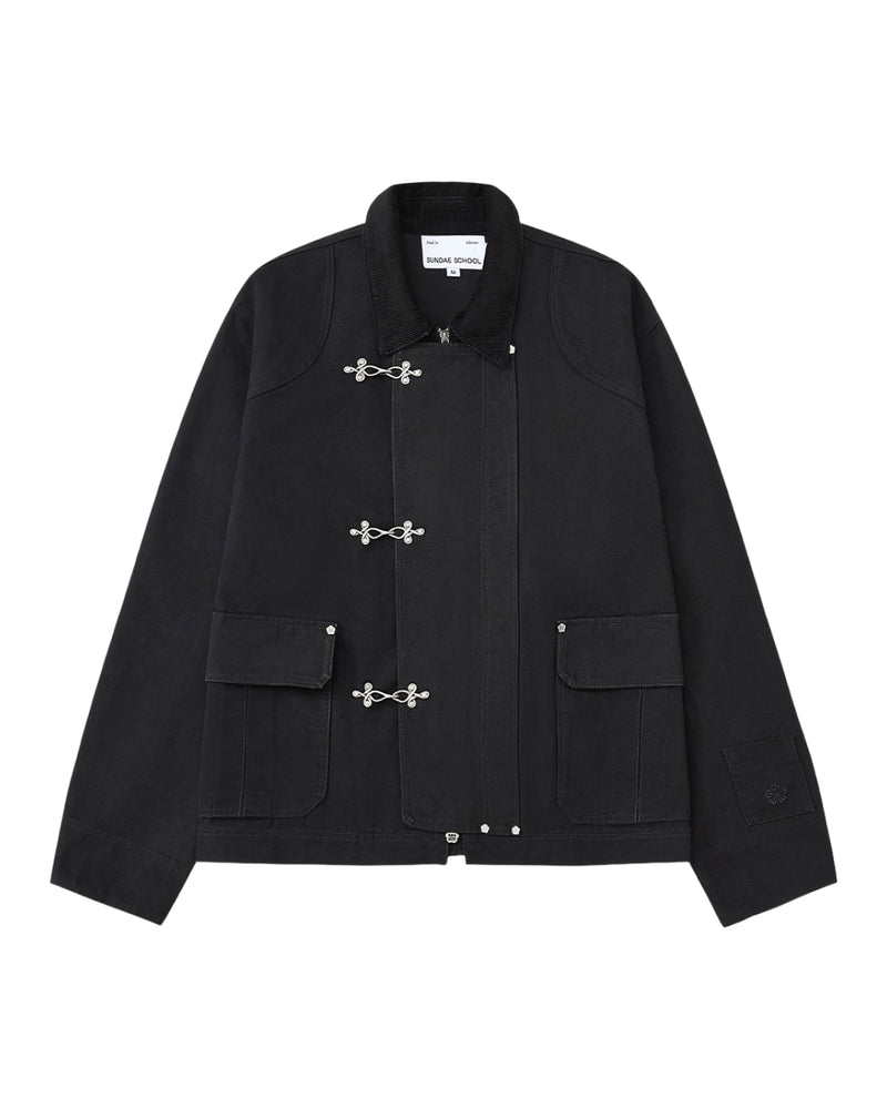 BLACK FIREMAN CLASP JACKET