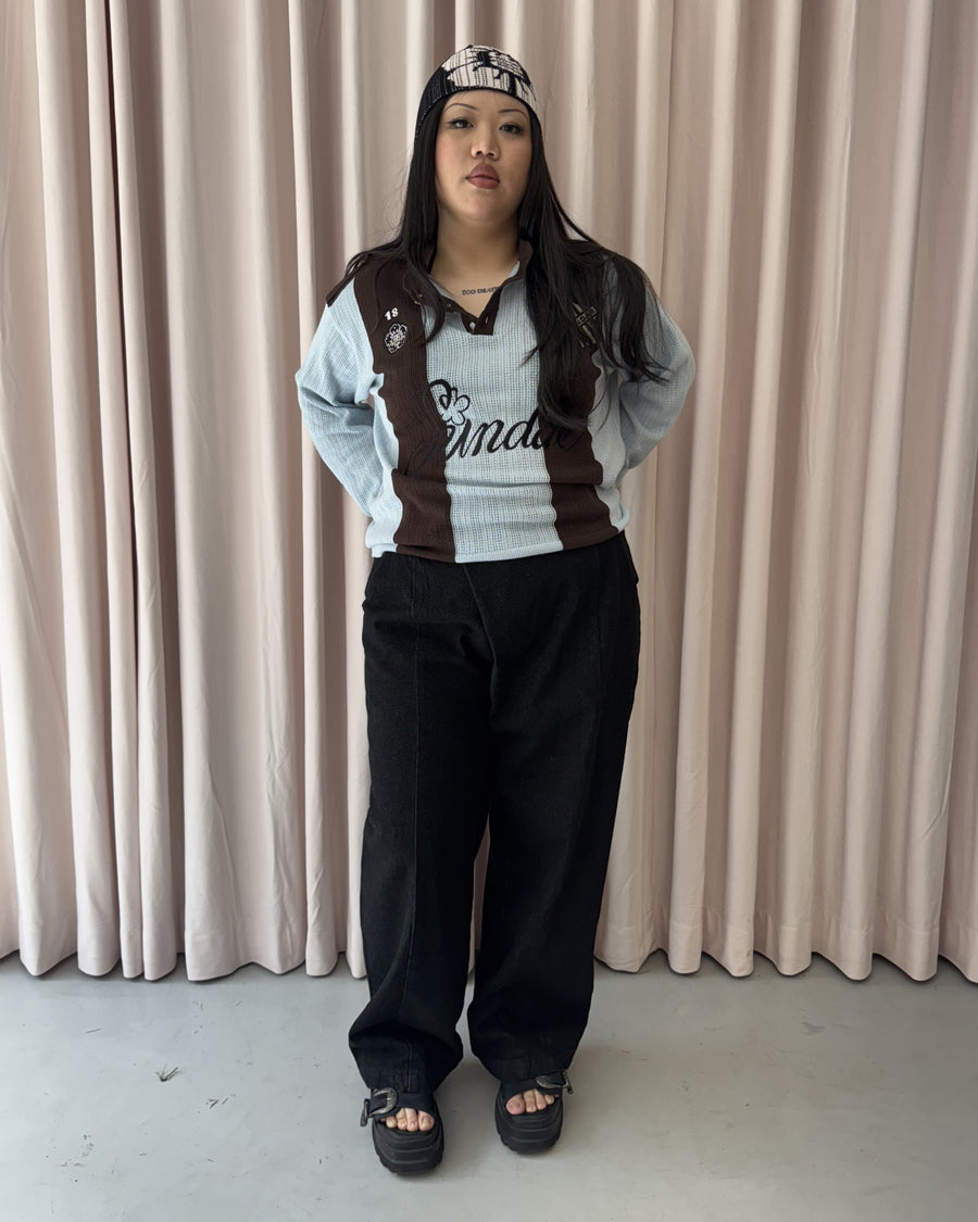 INDIGO FADE HANBOK DENIM PANTS — size L