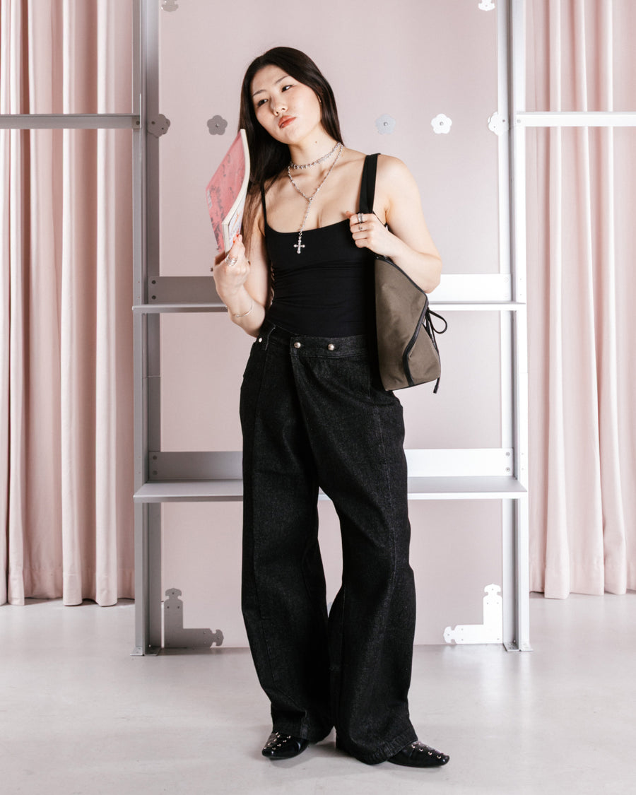 INDIGO FADE HANBOK DENIM PANTS — size XS