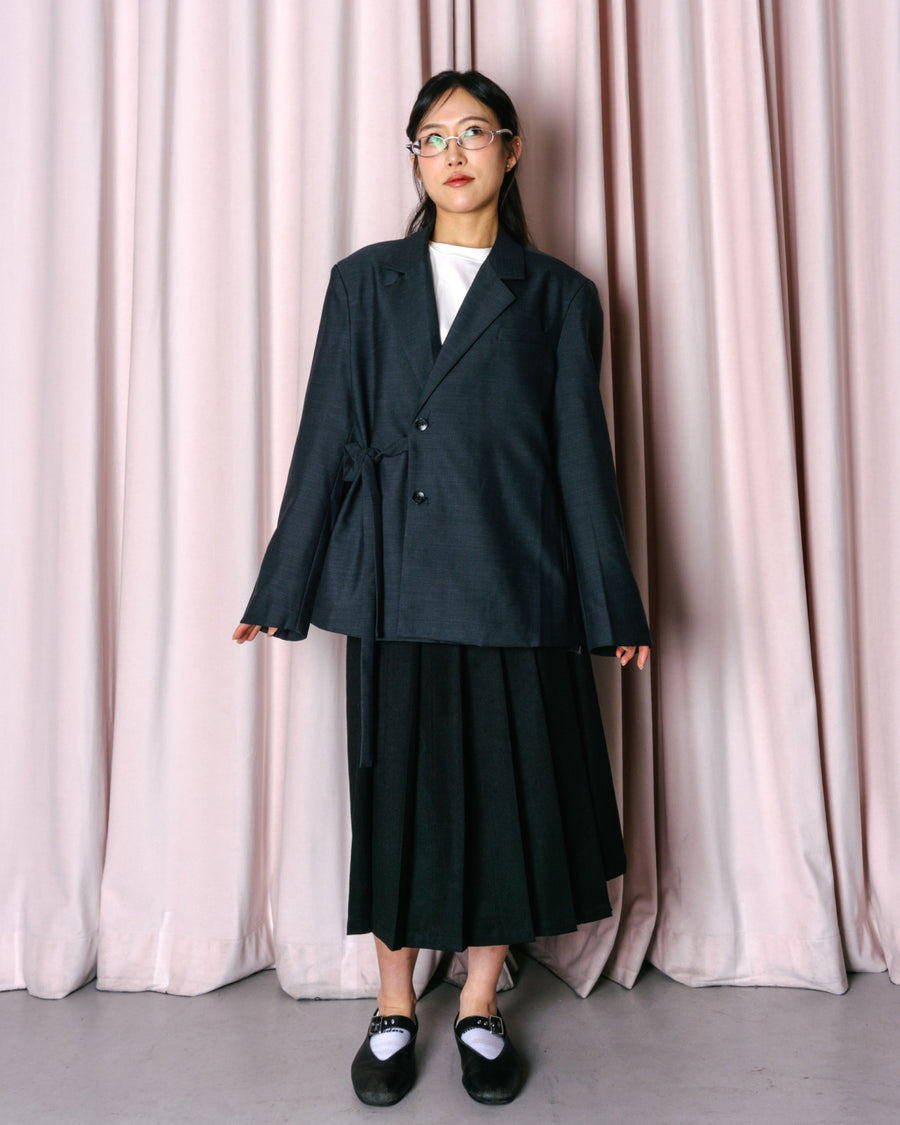 CHARCOAL DOUBLE DUTY BLAZER — size XS