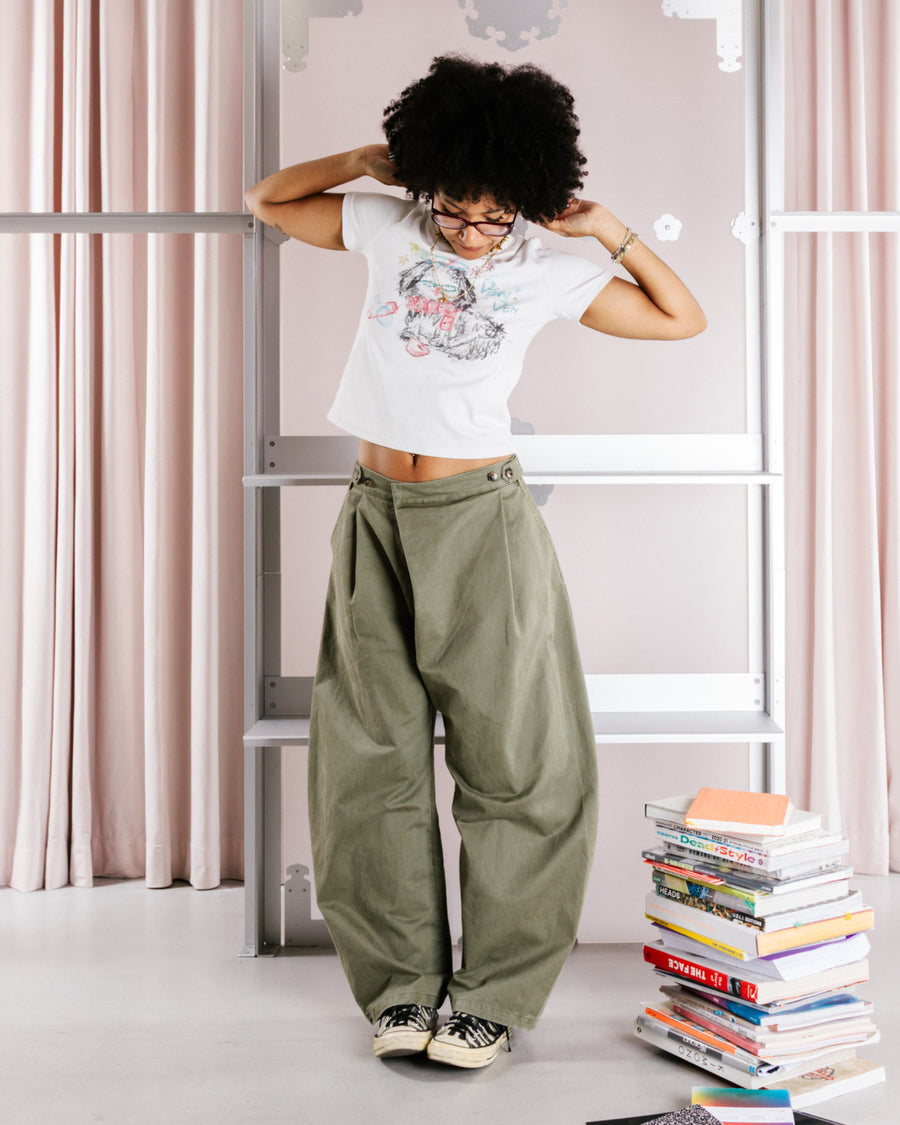 OLIVE HANBOK CHINO PANTS — size S