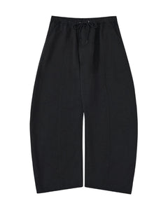 BLACK HANBOK BALLOON TRACK PANTS