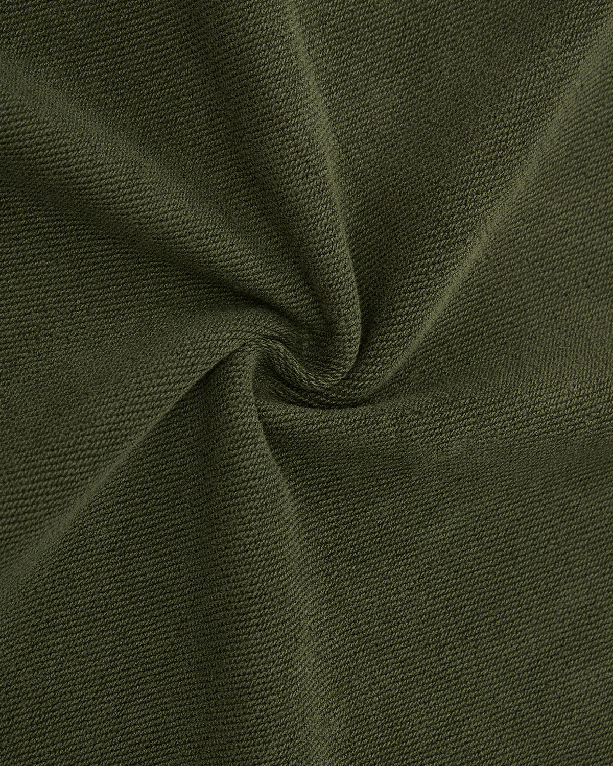 The KHAKI HANBOK HOODIE by Sundae School features olive green textured knit fabric, center gathering for gentle folds and a twisting pattern, plus a signature stash pocket for both style and function.