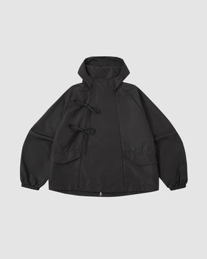 BLACK JEOGORI TIE SHELL JACKET