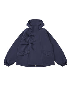 NAVY JEOGORI TIE SHELL JACKET