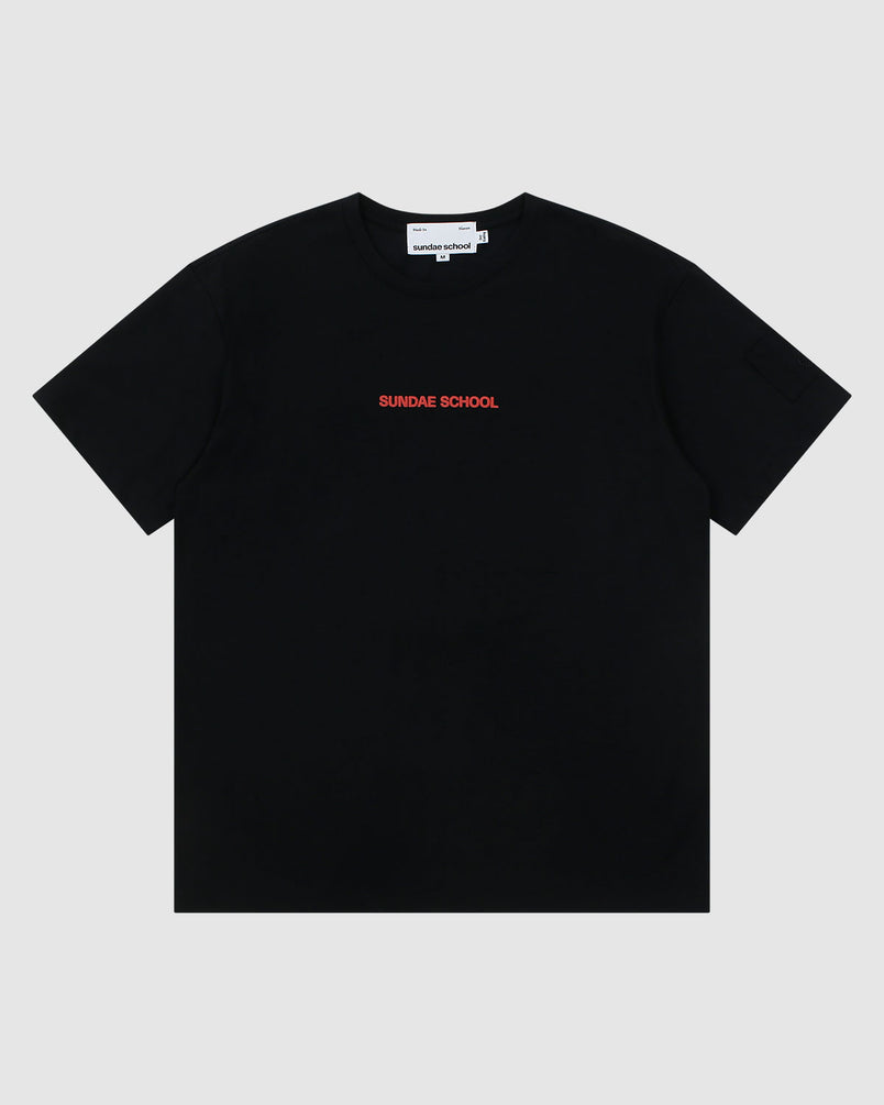 BLACK RED LOGO T-SHIRT