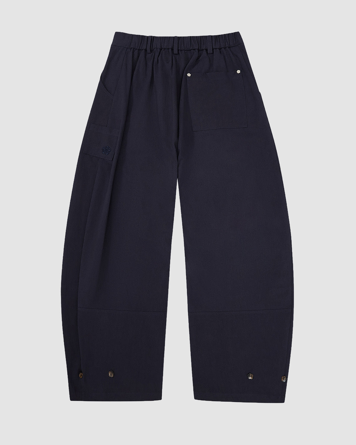 NAVY BALLOON HANBOK PANTS - FRONT