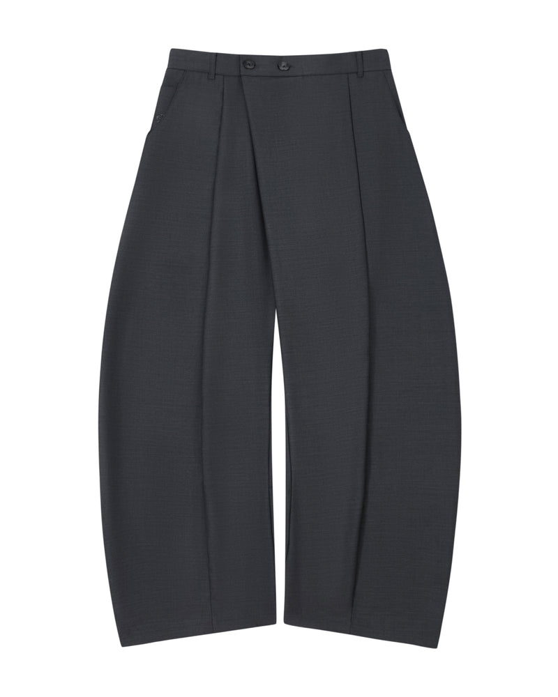 CHARCOAL PLEATED HANBOK SLACKS