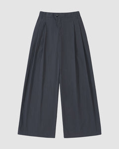 CHARCOAL PLEATED UNIFORM SLACKS