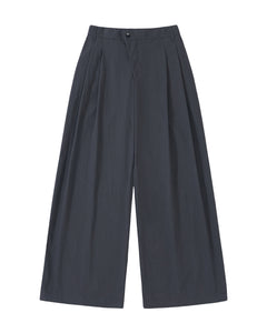 CHARCOAL PLEATED UNIFORM SLACKS