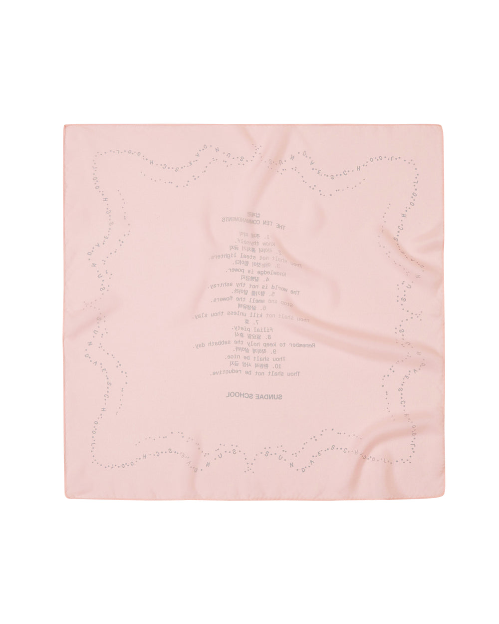 BABY PINK 10 COMMANDMENTS ORGANZA BANDANA