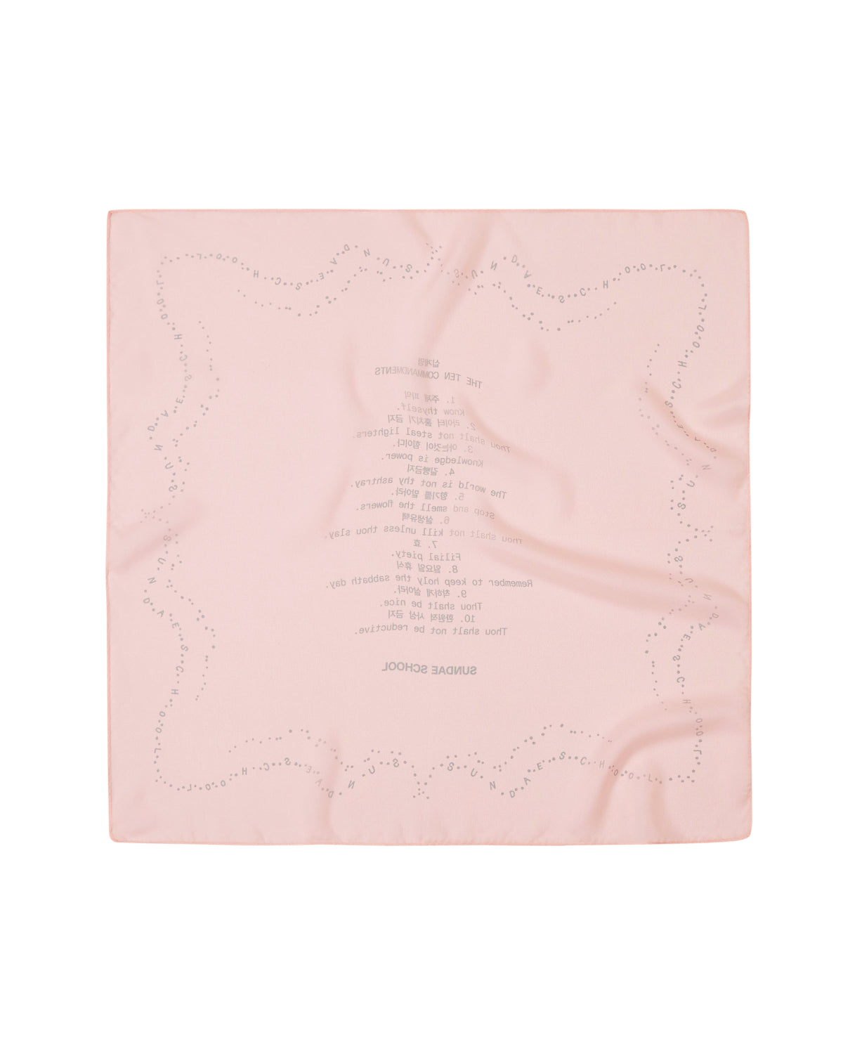 BABY PINK 10 COMMANDMENTS ORGANZA BANDANA