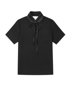 BLACK RIBBON TIE POLO