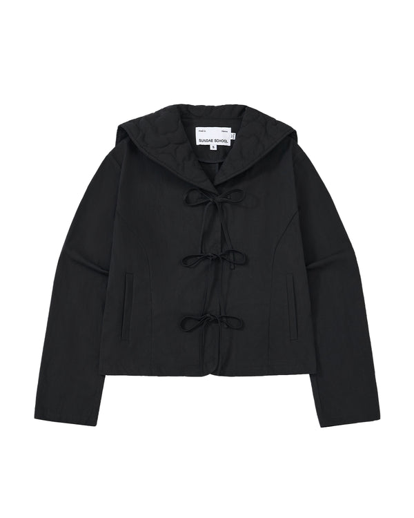 BLACK SAILOR COLLAR UNIFORM JACKET