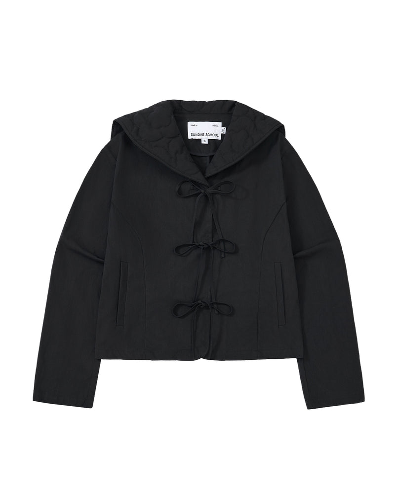 BLACK SAILOR COLLAR UNIFORM JACKET