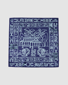 NAVY SILK BANDANA