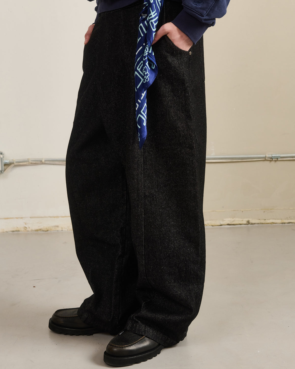 BLACK HANBOK DENIM PANTS