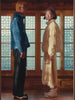 A video of a man wearing Sundae School Blue Wave Fleece and a woman wearing Pleated Duvet Puffer standing side by side smiling 